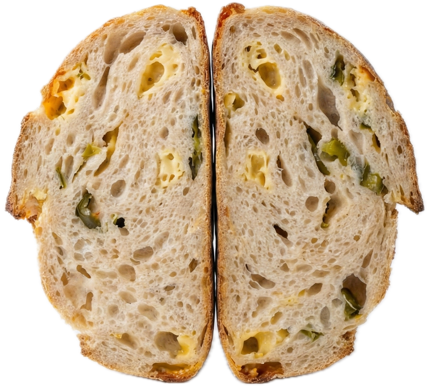 Jalapeno Cheddar Sourdough Top View